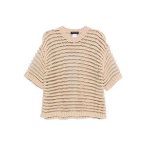 FABIANA FILIPPI Women's Open Knit Sweater Women Beige Sweaters & Knitwear